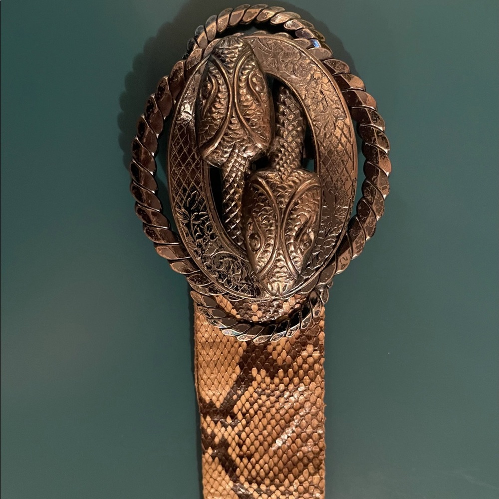 Vintage Christian Dior snake skin belt